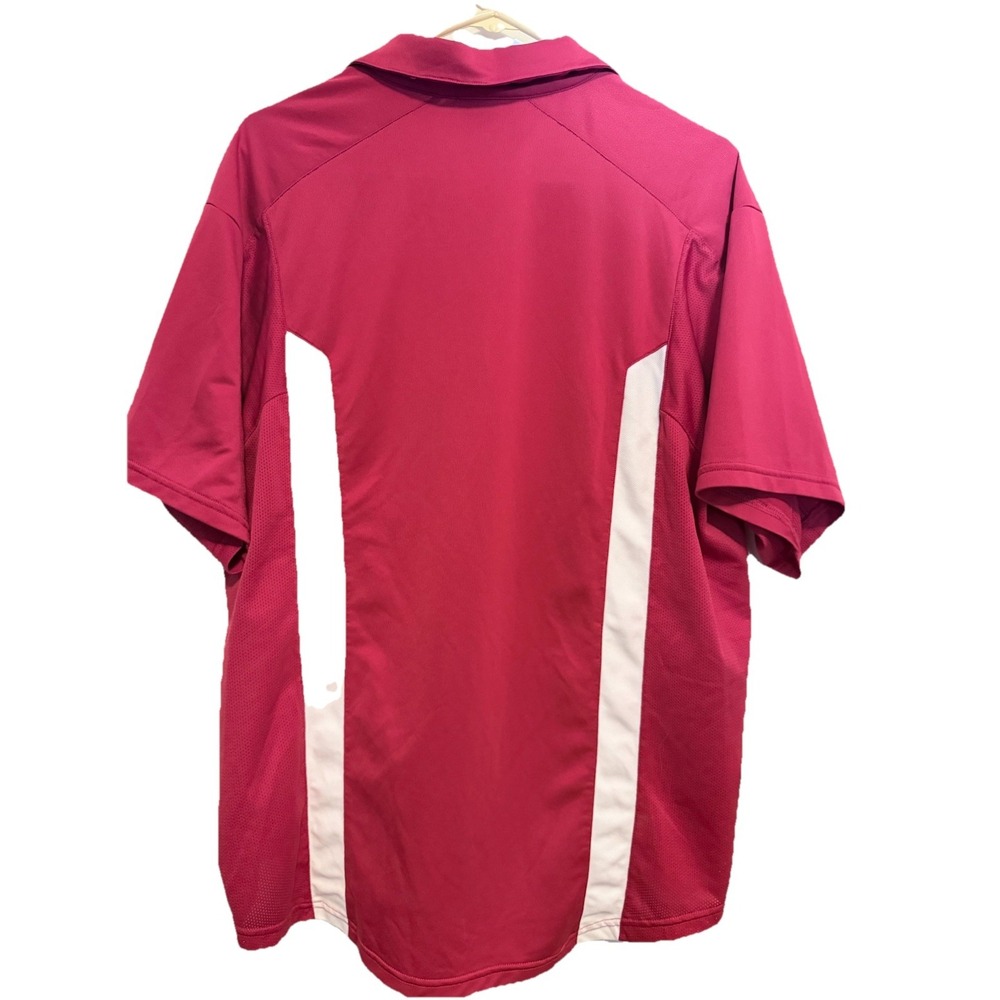 Men's Nike Dri-Fit Red White Stripe Polo‎ Large - Picture 2 of 2